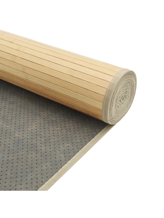 Matto suorakaide vaalea luonnollinen 70x200 cm bambu