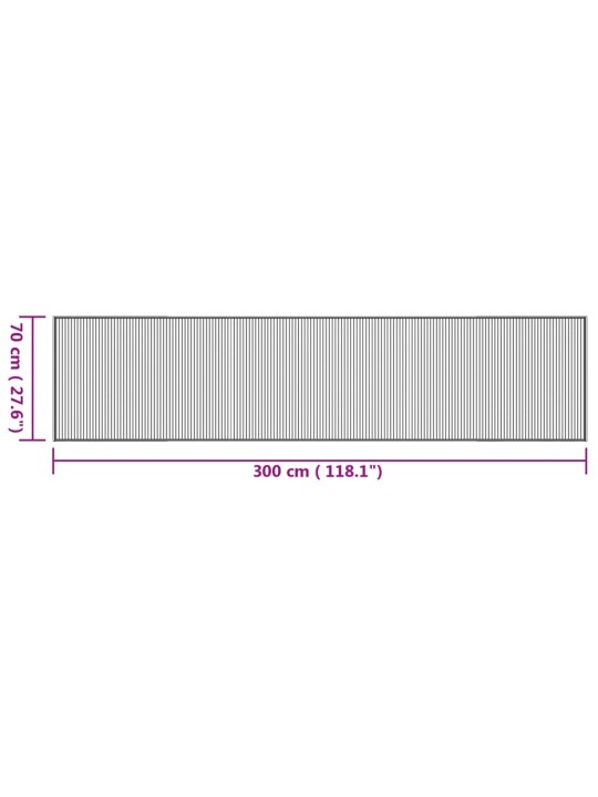 matto suorakaide luonnollinen 70x300 cm bambu