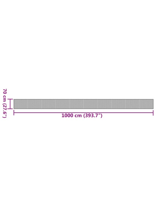 Matto suorakaide musta 70x1000 cm bambu