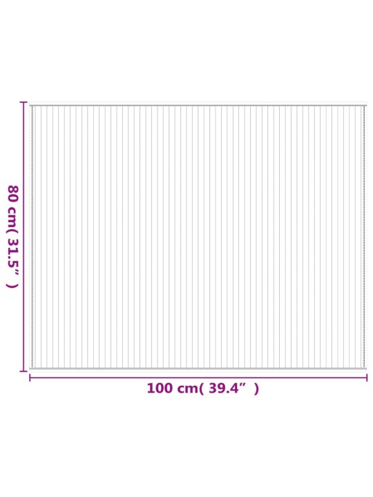 Matto suorakaide ruskea 80x100 cm bambu