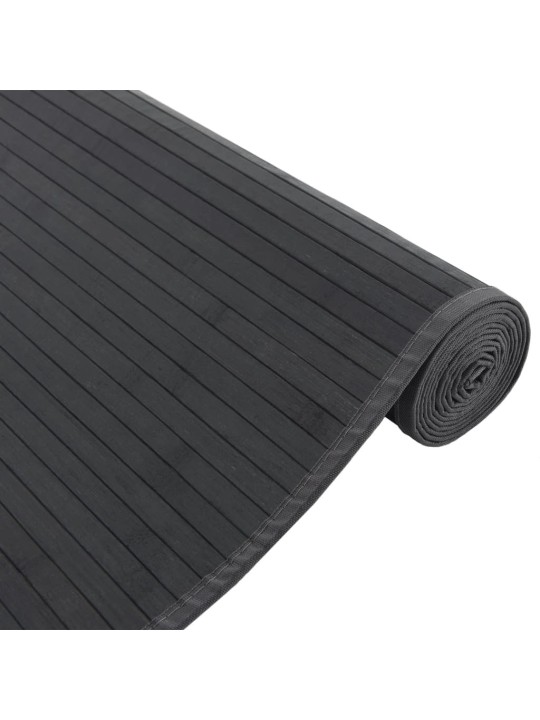 Matto suorakaide musta 80x200 cm bambu
