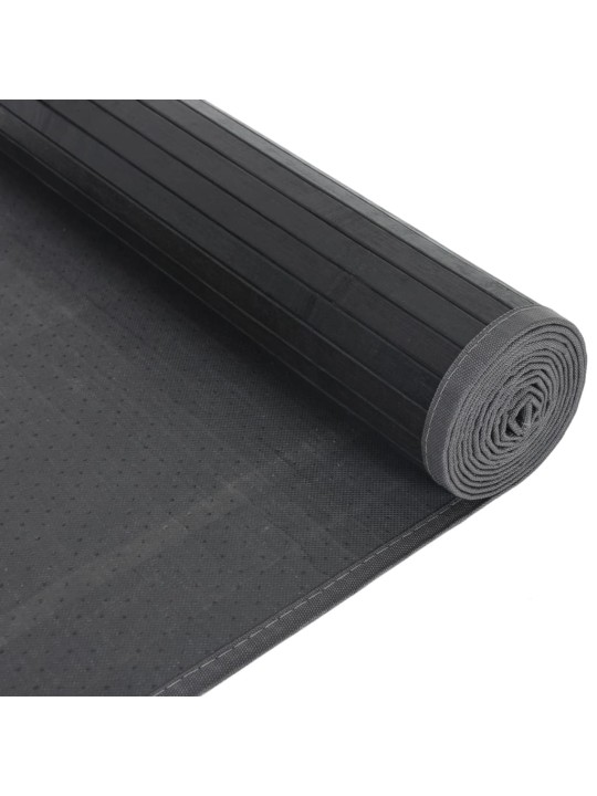 Matto suorakaide musta 80x200 cm bambu