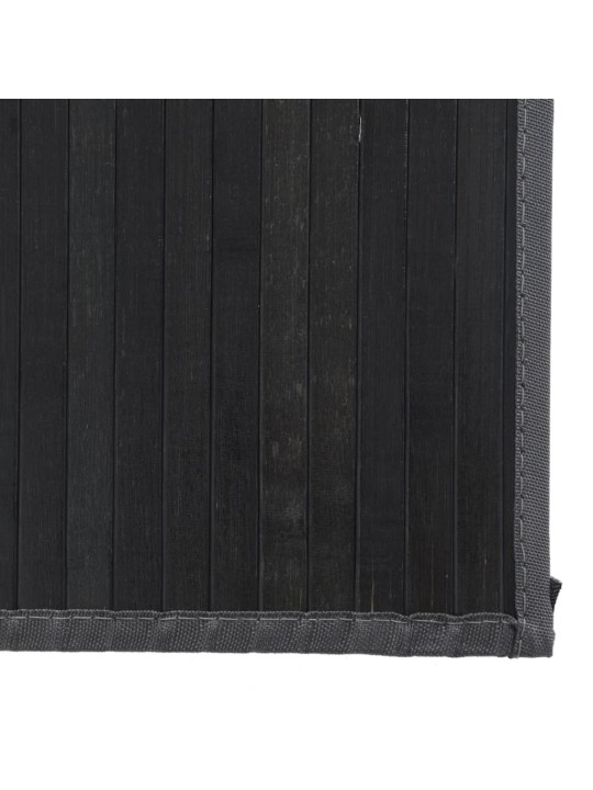Matto suorakaide musta 80x200 cm bambu