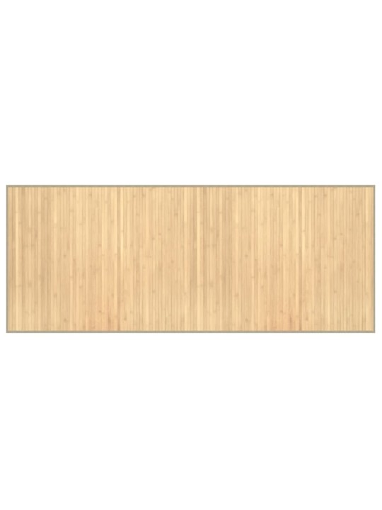 Matto suorakaide vaalea luonnollinen 80x200 cm bambu