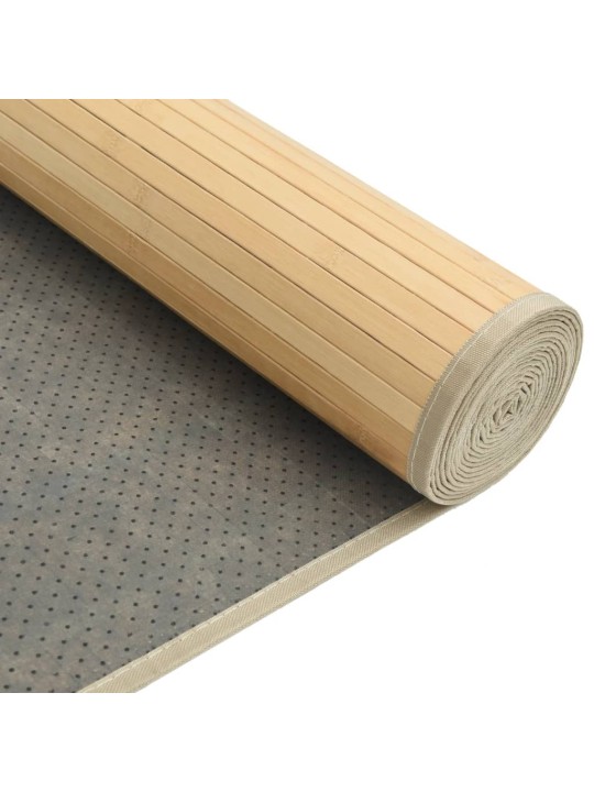 Matto suorakaide vaalea luonnollinen 80x200 cm bambu