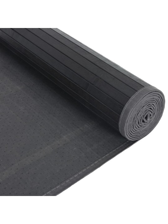 Matto suorakaide harmaa 80x200 cm bambu