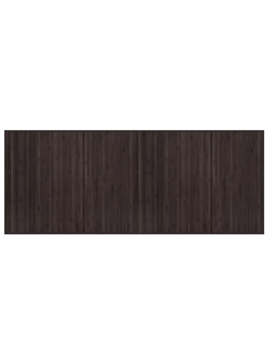 Matto suorakaide tummanruskea 80x200 cm bambu