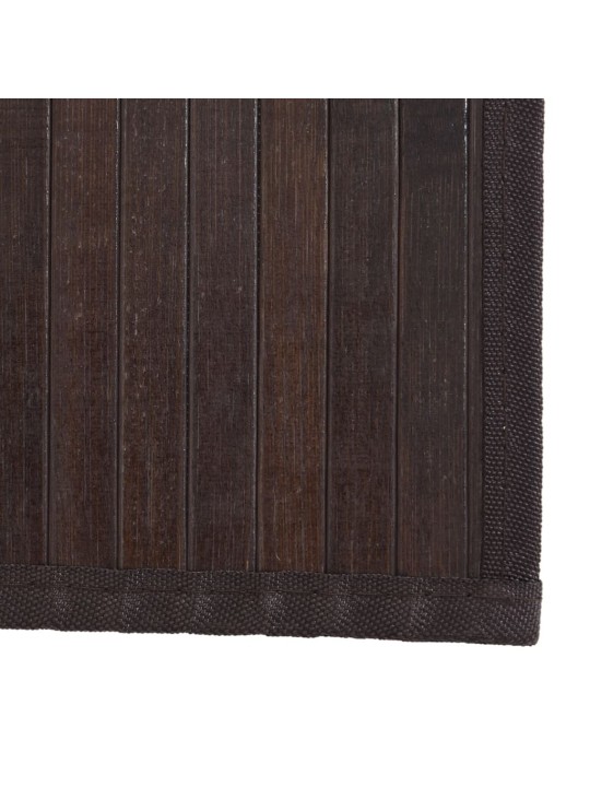 Matto suorakaide tummanruskea 80x200 cm bambu