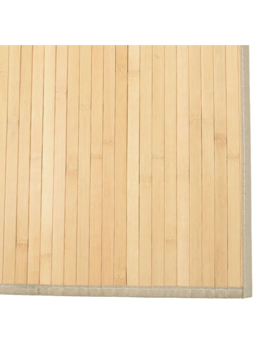 Matto suorakaide vaalea luonnollinen 80x300 cm bambu