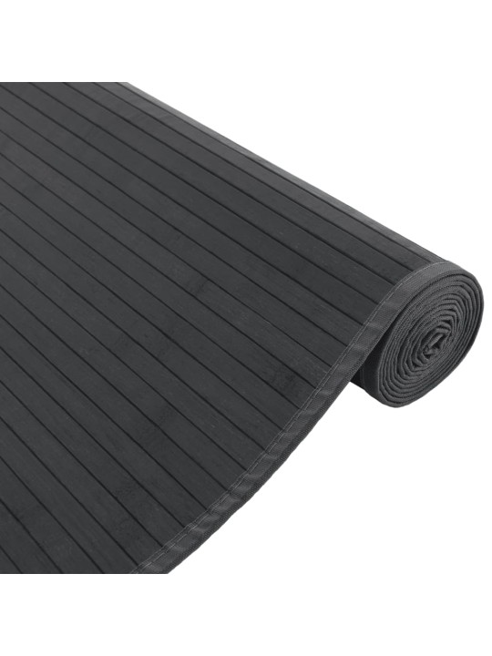 Matto suorakaide harmaa 80x300 cm bambu