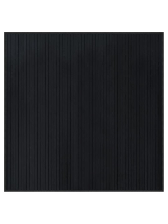 Matto neliö musta 100x100 cm bambu