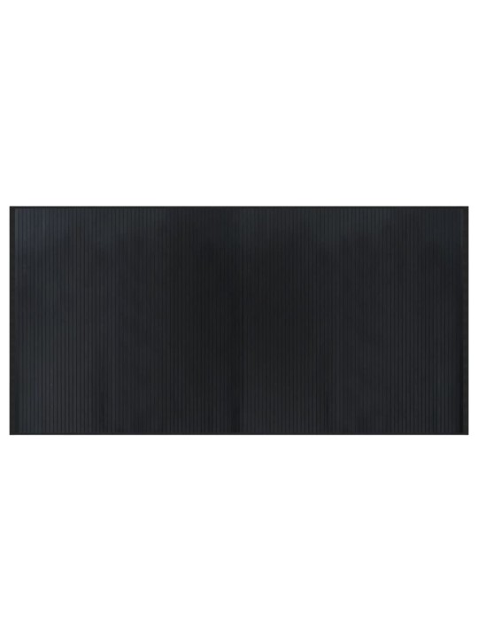 Matto suorakaide musta 100x200 cm bambu