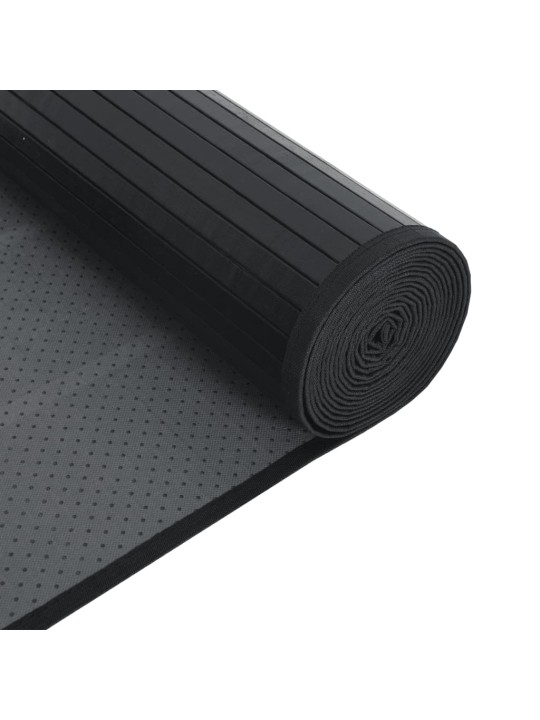 Matto suorakaide musta 100x200 cm bambu