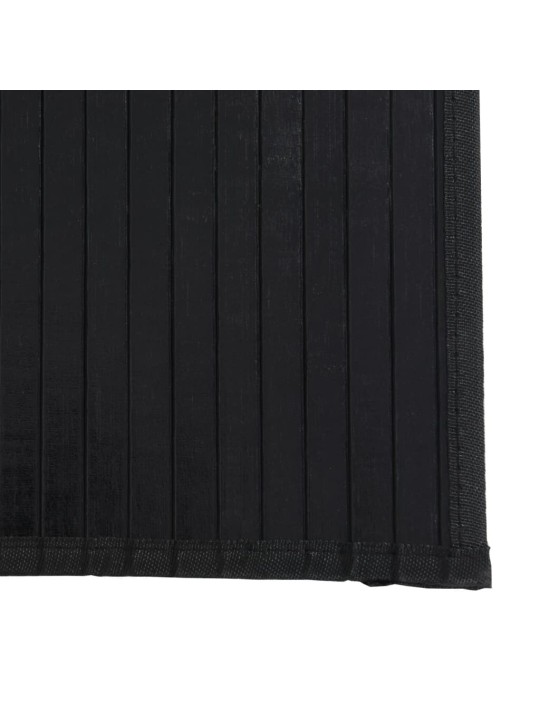 Matto suorakaide musta 100x200 cm bambu