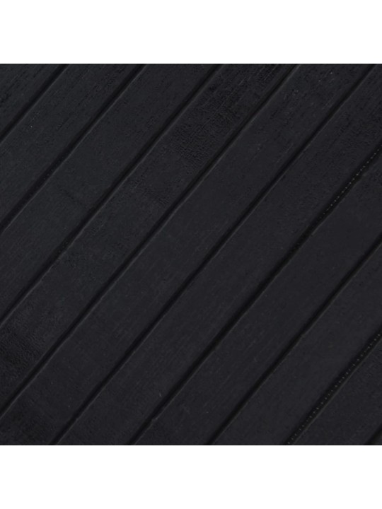 Matto suorakaide musta 100x200 cm bambu