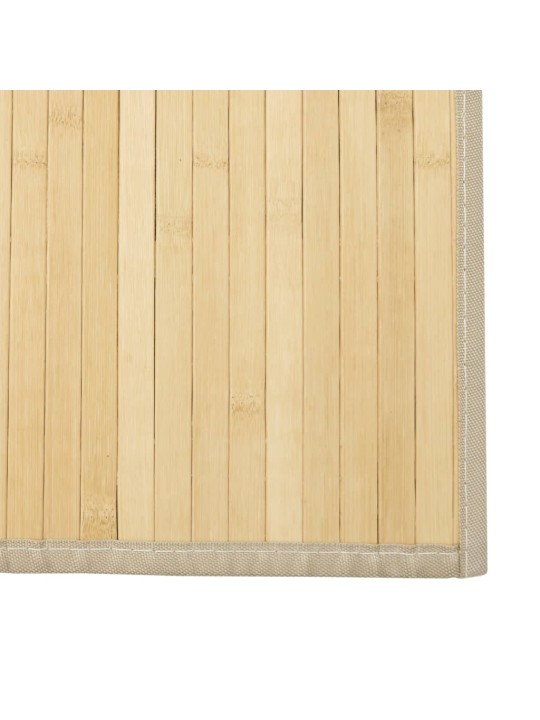 Matto suorakaide vaalea luonnollinen 100x400 cm bambu