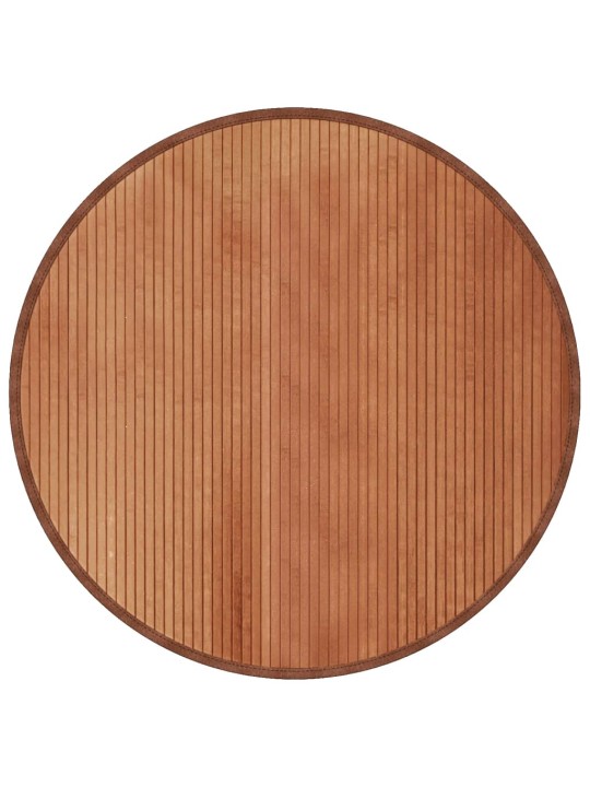 Matto pyöreä ruskea 100 cm bambu