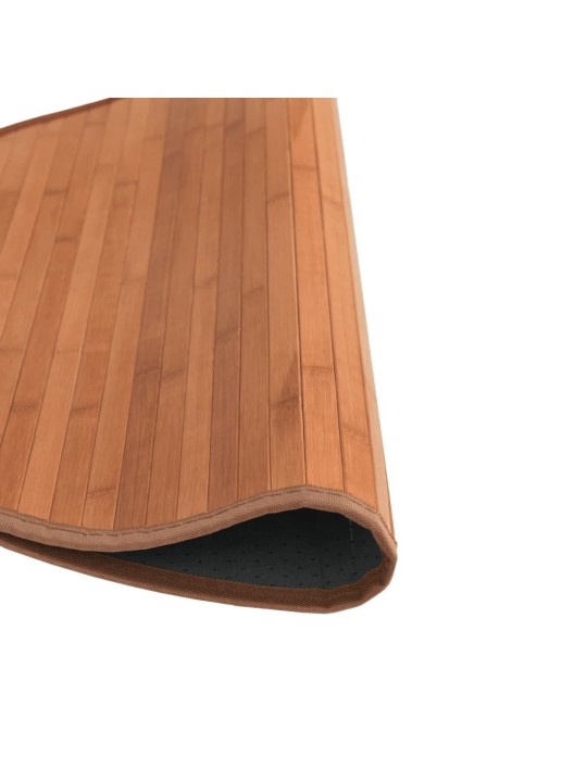 Matto pyöreä ruskea 100 cm bambu