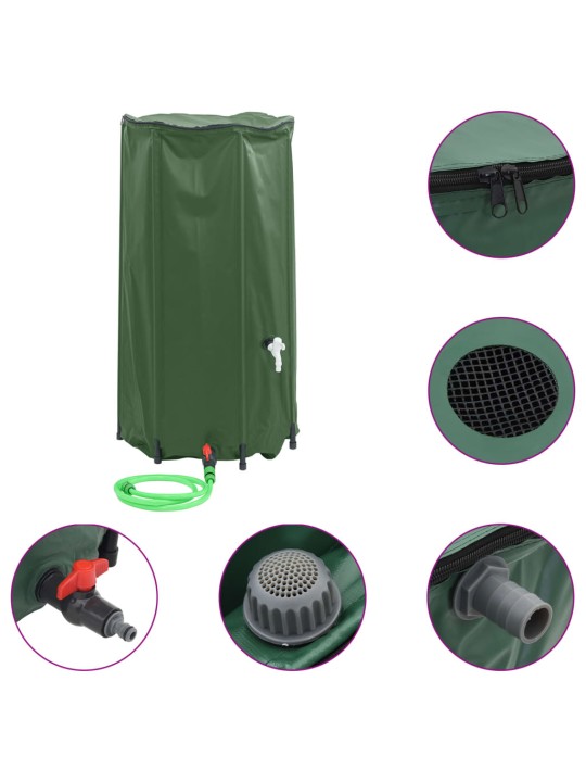 Taitettava vesisäiliö hanalla 100 l PVC