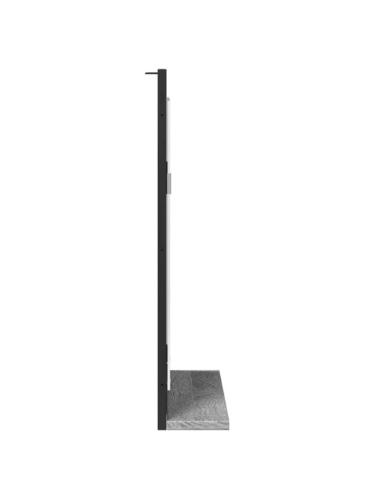 Kylpyhuonepeili hyllyllä harmaa sonoma 50x12x60 cm tekninen puu