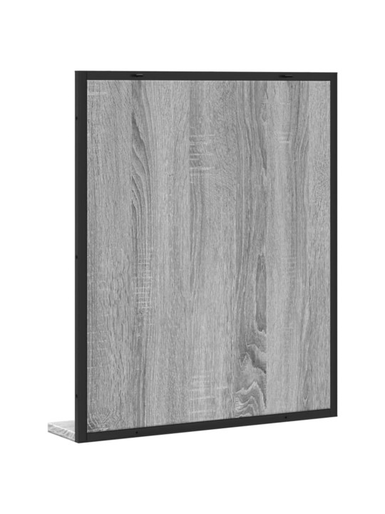 Kylpyhuonepeili hyllyllä harmaa sonoma 50x12x60 cm tekninen puu