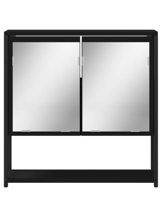 Kylpyhuoneen peilikaappi musta 60x16x60 cm tekninen puu