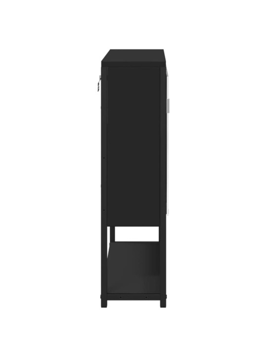 Kylpyhuoneen peilikaappi musta 60x16x60 cm tekninen puu