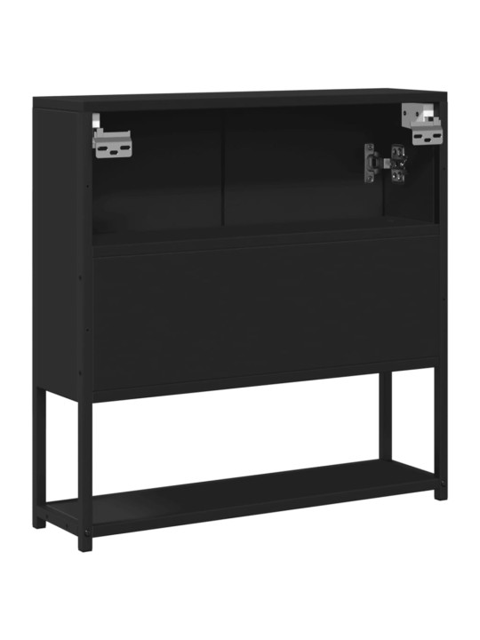 Kylpyhuoneen peilikaappi musta 60x16x60 cm tekninen puu