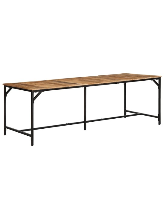 ruokapöytä 220x90x75 cm massiivipuuta karkea mango