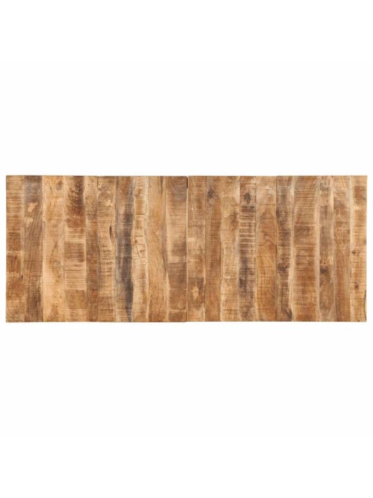 ruokapöytä 220x90x75 cm massiivipuuta karkea mango