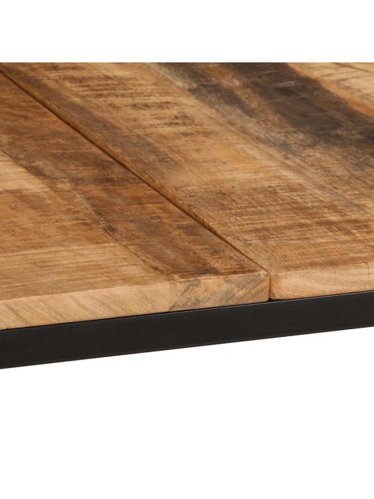ruokapöytä 220x90x75 cm massiivipuuta karkea mango