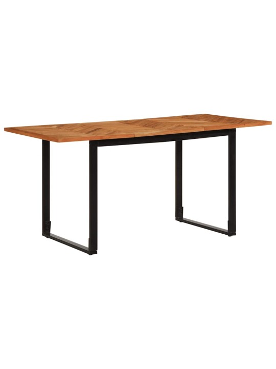 ruokapöytä 160x80x75 cm massiivipuu akaasia
