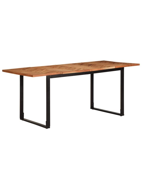 ruokapöytä 180x90x75 cm massiivipuu akaasia