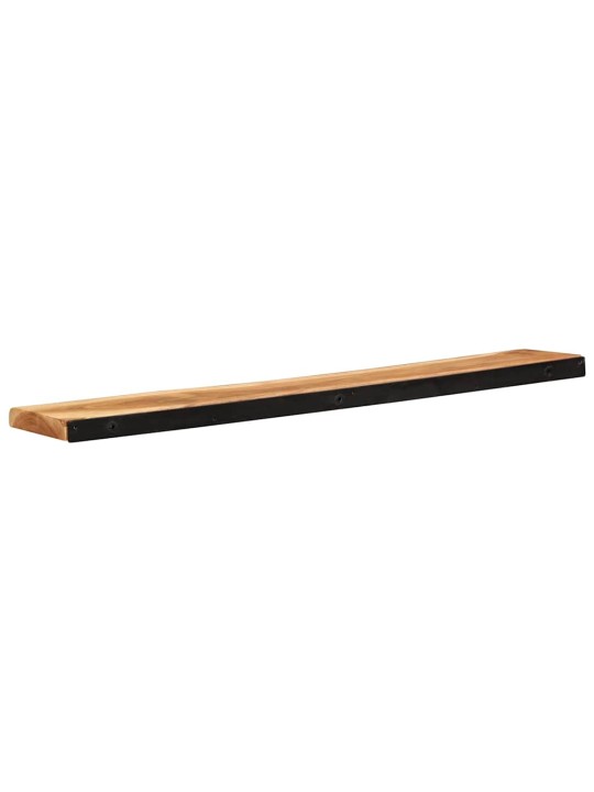 seinähyllyt 2 kpl 100x20x3,5 cm massiivipuu akaasia