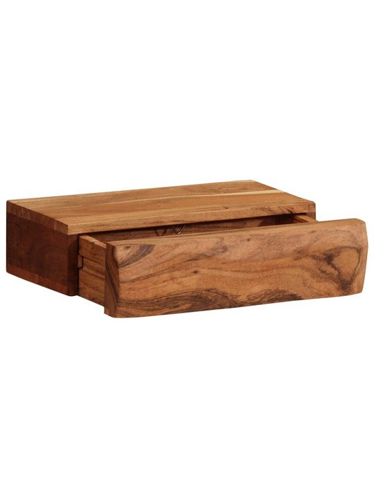 Seinähyllyt 2 kpl 30x17x8 cm Massiivipuu akaasia