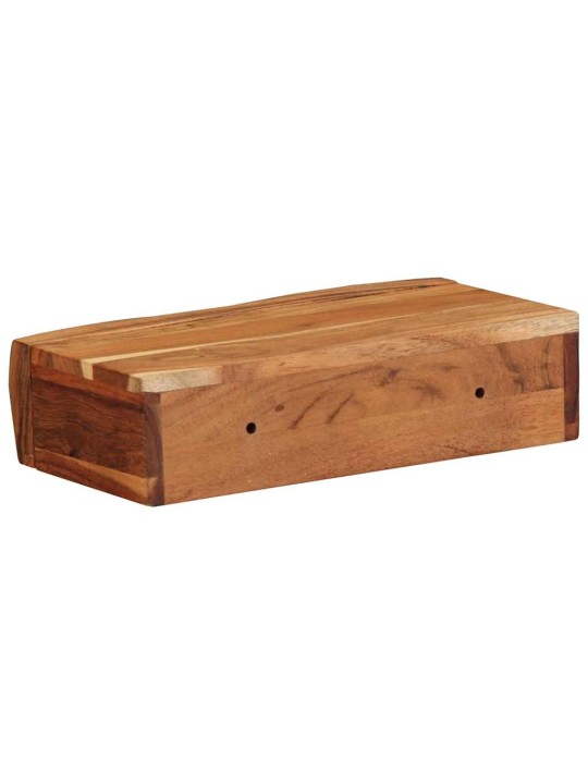 Seinähyllyt 2 kpl 30x17x8 cm Massiivipuu akaasia