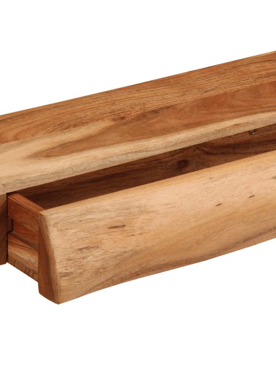 Seinähyllyt 2 kpl 60x17x8 cm Massiivipuu akaasia