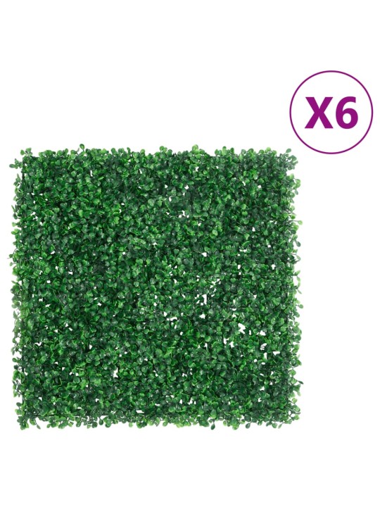 Keinotekoinen pensasaita 6 kpl vihreä 50x50 cm