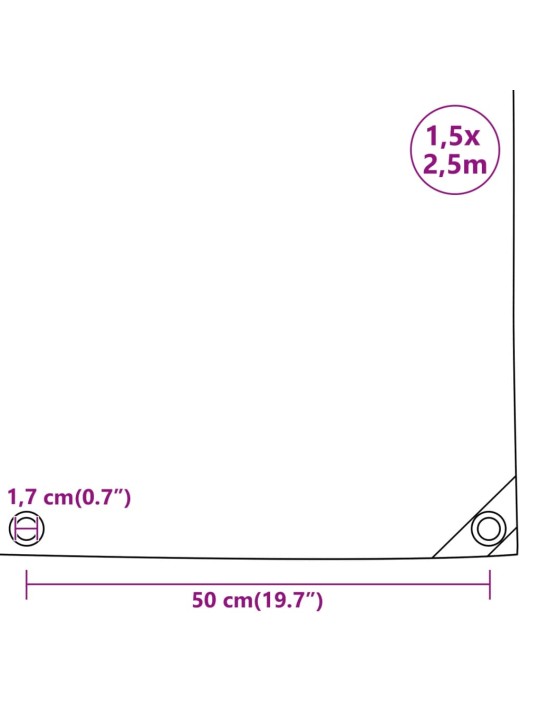 Pressu vihreä 1,5x2,5 m 650 g/m²