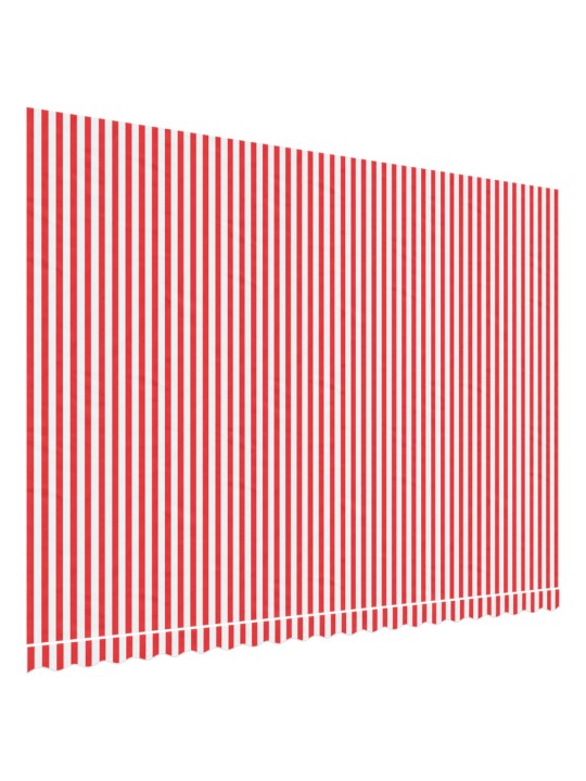 Vaihtokangas markiisiin punavalkoraidallinen 5x3,5 m