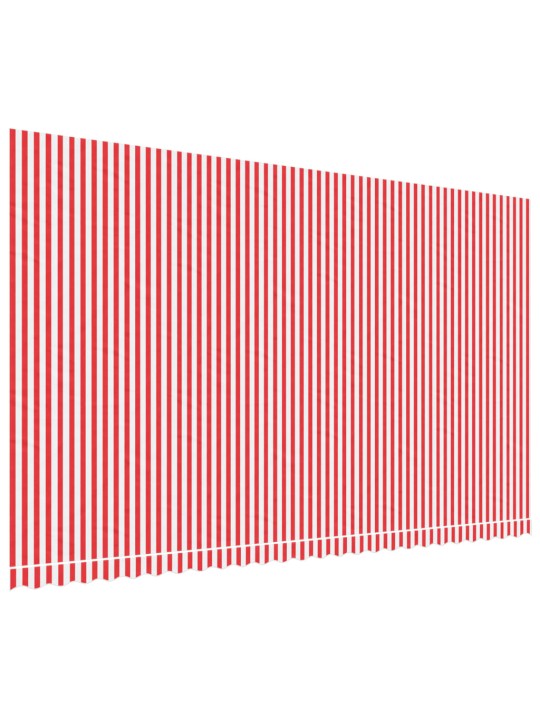 Vaihtokangas markiisiin punavalkoraidallinen 6x3,5 m