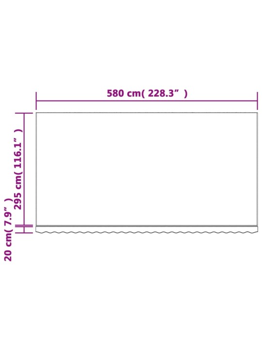 Vaihtokangas markiisiin monivärinen raidallinen 6x3 m