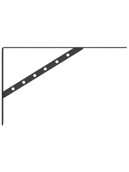 Seinätelineet kpl 40x2,5x25 cm musta ruostumaton teräs