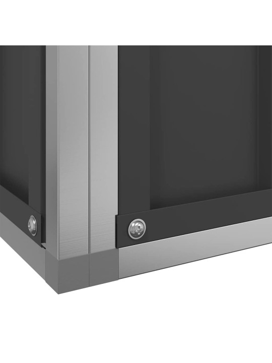Aviaario hopea 210,5x107x212 cm teräs