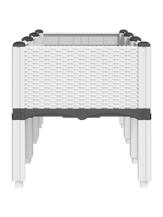 Kukkalaatikko jaloilla valkoinen 120x40x42 cm PP