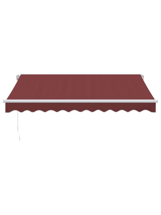 Käsin kelattava markiisi led-valoilla viininpunainen 300x250 cm