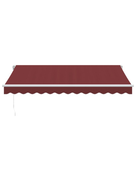 Käsin kelattava markiisi led viininpunainen 350x250 cm