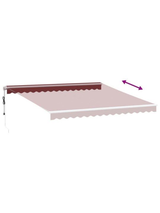 Automaattimarkiisi LED viininpunainen 400x300 cm