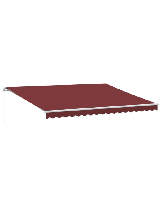 Käsin kelattava markiisi led viininpunainen 450x300 cm