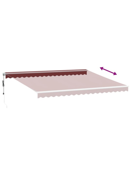 Automaattimarkiisi LED viininpunainen 450x300 cm